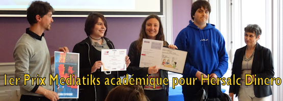 1er Prix Mediatiks académique pour Hersalc Dinero